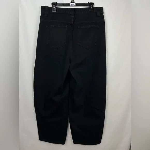 Khaite Preen Denim High Rise Wide Leg Denim Jeans in Black - Size 32 retail $680 - Picture 8 of 16